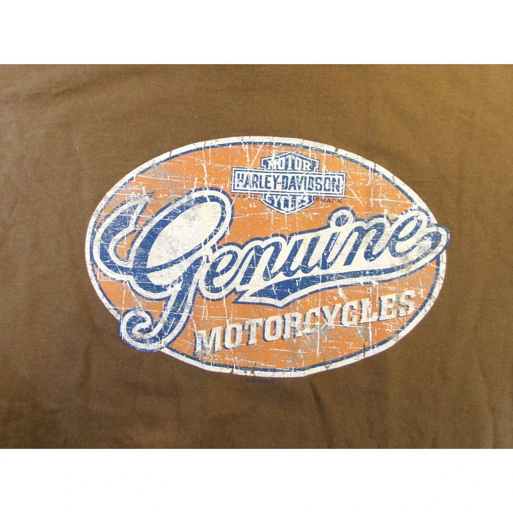 Harley Davidson T-Shirt Mens 2XL Brown Stinger Medina Ohio Genuine Motorcycles